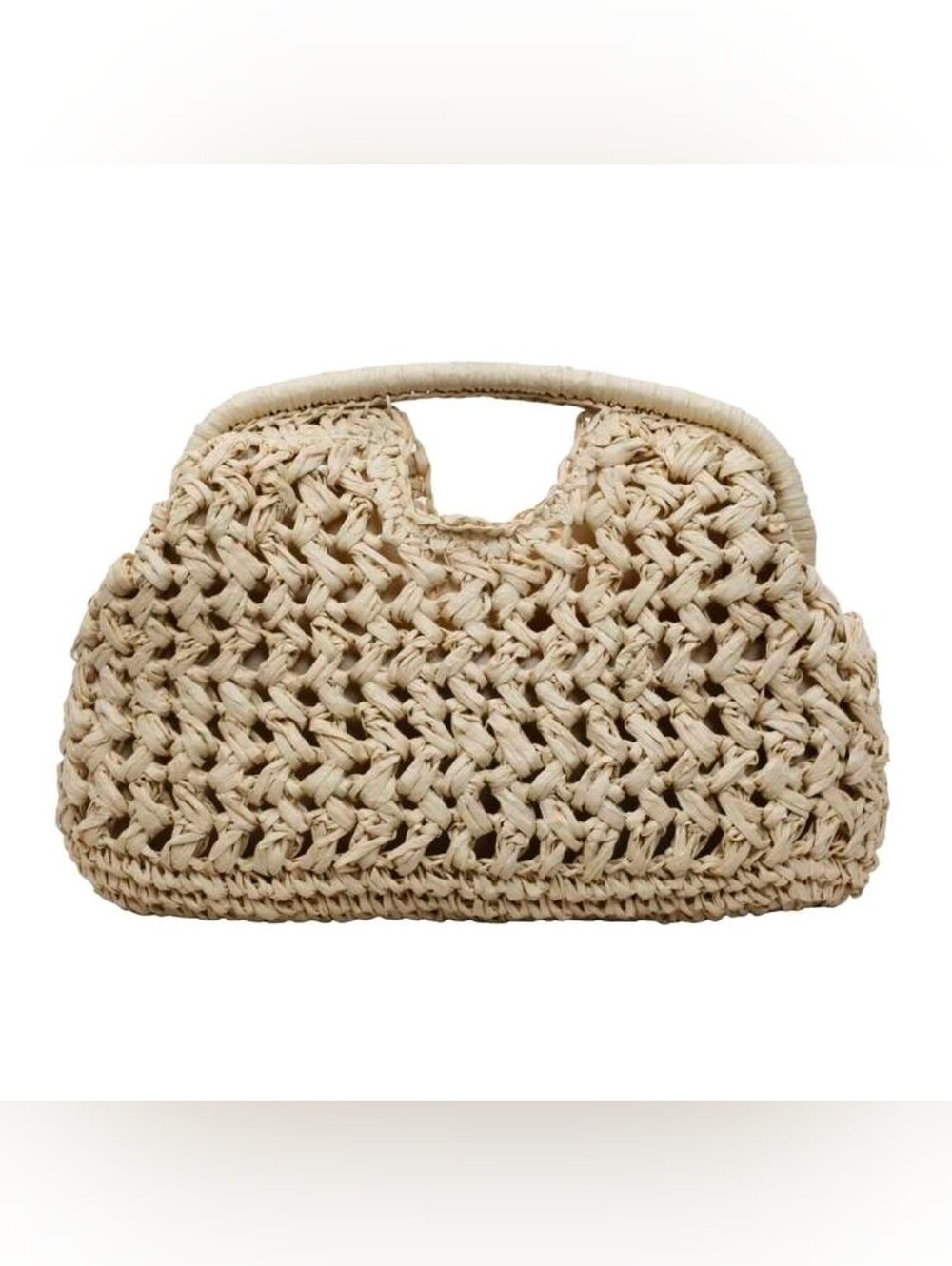 Woven Straw  Bag - Natural Cream  Handbag